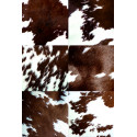 Tapis vinyle Patchwork peau de vache rectangulaire, 139x198cm, collection Mountain Sélection, Pôdevache