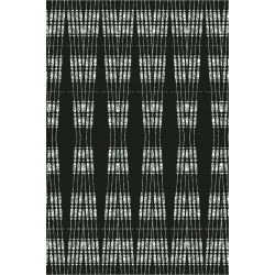 Tapis vinyle Lignes noirs et blanches rectangulaire, 139 x 198 cm, collection Sous influence Pôdevache