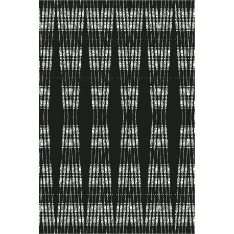 Tapis vinyle Visage noir et blanc rectangulaire, 139x198cm, collection Terra Nova Pôdevache