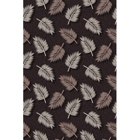 Tapis vinyle Fleurs et oiseaux rectangulaire, 198x285cm, collection Orient extrême Pôdevache