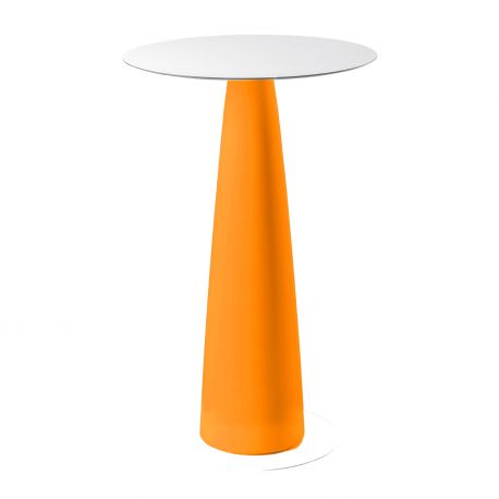 Mange-debout rond Hoplà, Slide design orange D79xH110 cm