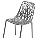 Lot de 2 chaises design Forest, Fast gris métal