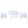 Lot de 1 canapé + 2 fauteuils + 1 table basse Solid, Vondom blanc