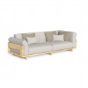 Canapé d'angle modulaire Argo, Talenti bois clair & beige