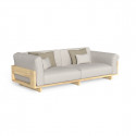 Canapé d'angle (à droite) modulaire Argo, Talenti bois clair & beige