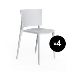 Set de 4 chaises Africa, Vondom blanc