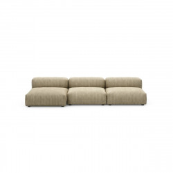 Canapé 3 à 4 places Vetsak, velours côtelé vert khaki L.346,5 x H.60 x P.136,5 cm