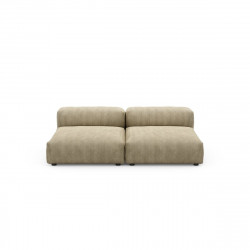 Canapé 2 à 3 places Vetsak, velours côtelé vert khaki L.210 x H.60 x P.136,5 cm