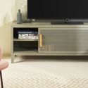 Meuble TV Hi-Fi B2 Bas Perforé 160CM, Graphite, Tolix