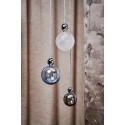 Suspension Uva Crystal Swirl, diamètre 7 cm, Ebb&Flow, câble transparent, boule en laiton doré