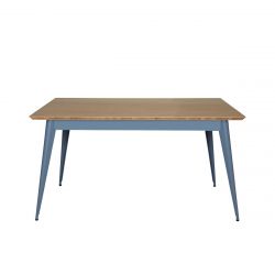 Table 55 Plateau Chêne, Bleu provence, Tolix, 140 X 80 X H74 cm