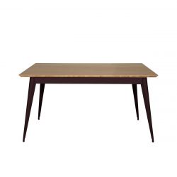 Table 55 Plateau Chêne, Noir, Tolix, 140 X 80 X H74 cm