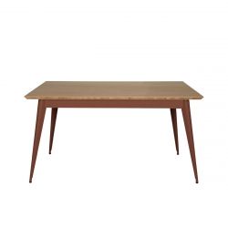 Table 55 Plateau Chêne, Rouille fauve, Tolix, 140 X 80 X H74 cm