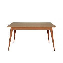 Table 55 Plateau Chêne, Terracotta, Tolix, 140 X 80 X H74 cm