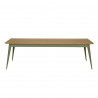 Table 55 Plateau Chêne, Vert olive, Tolix, 250 X 95 X H74 cm