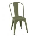 Lot de 2 chaises A Brillant, Tolix vert olive