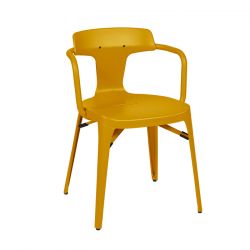 Chaise T14 Inox, Tolix jaune moutarde mat