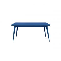 Table 55 Brillant, Tolix bleu océan 130x70 cm