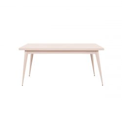 Table 55, Tolix rose poudré mat fine texture 130x70 cm