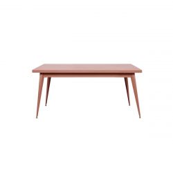 Table 55 Brillant, Tolix rose fumé130x70 cm