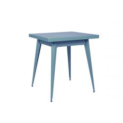 Table 55 Brillant, Tolix bleu provence 70x70 cm