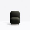 Petit fauteuil Buddy 210S, tissu gris foncé, pieds noirs Pedrali, H72xL55xl62