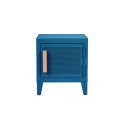Table de chevet B1 H45 Slim perforé, Bleu océan, Tolix, 40x28xH45cm