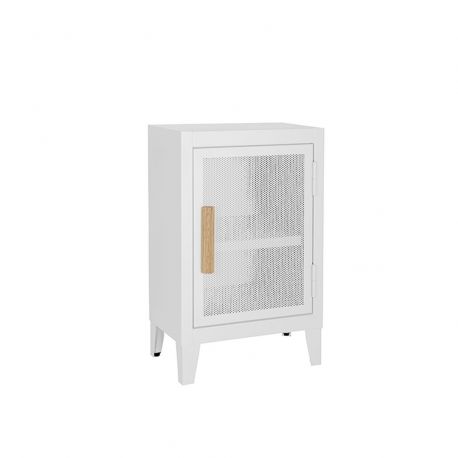 Petit meuble de rangement B1 H64 slim perforé, blanc, Tolix, 40x28xH64cm