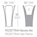 Pot design Pezzettina, Vondom lumineux 50x50xH85 cm