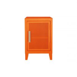 Petit meuble de rangement B1 H64 perforé, Orange potiron, Tolix, 40x40xH64cm