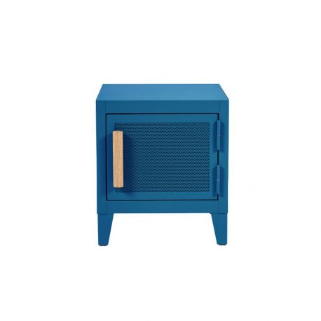 Table de chevet B1 H45 perforé, bleu océan, Tolix, 40x40xH45cm
