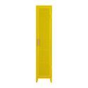 Rangement vestiaire B1 haut perforé, jaune citron, fine texture, Tolix, 50 x 40 x H192,5 cm