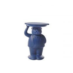 Table d\'appoint Ambrogio, Slide design, bleu raisin H 60,5 x L 42,5 x P 38,5 cm