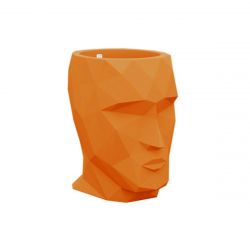 Pot Adan, Vondom orange avec reserve d\'eau, 30 x 41 x Hauteur 42 cm