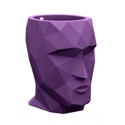 Pot Adan, Vondom violet prune avec reservoir d\'eau, 49 x 68 x Hauteur 70 cm