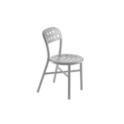 Pipe Chair sans accoudoir, Magis aluminium blanc