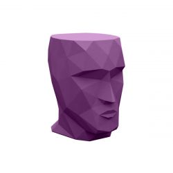 Tabouret Adan ou table d\'appoint, Vondom, violet prune, 30 x 41 x Hauteur 42 cm