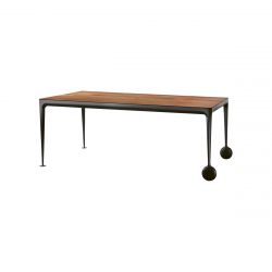 Grande table Big Will, Magis, structure verni noir, plateau en noyer américain, 200x105 cm