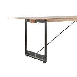 Brut, grande table à manger design, Magis pieds gris anthracite, plateau en chêne plaqué260x85 cm