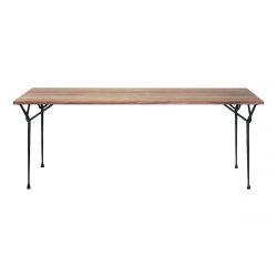Officina , table design, Magis plateau en frêne thermo traité, pieds gris anthracite, 200x90 cm