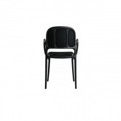 Chaise Milà rembourée, noir, 44,5 x 48 x H84,5 cm, Magis