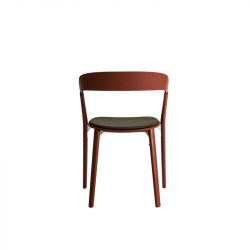 Chaise Pilà assise revêtue, rouge, 55,5 x 46 x H77,5 cm, Magis