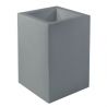 Pot Cubo Haut gris argent mat 40x40xH60 cm, simple paroi, Vondom