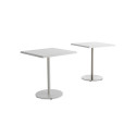 Table bistrot T1 outdoor, blanc, pied blanc, diamètre 70 cm, Horm Casamania