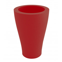 Pot Curvada rouge, diamètre 45 cm hauteur 85 cm, Vondom