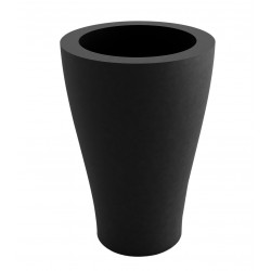 Pot large Curvada noir diamètre 55 x hauteur 100 cm, Vondom