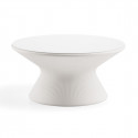 Plateau HPL blanc pour table basse Fade, diamètre 71 cm, Plust