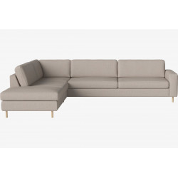 Canapé d'angle 6 places avec système séparable gauche Scandinavia, Bolia, tissu London gris marron