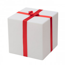 Cadeau Lumineux Merry Cubo 40 cm blanc, Slide Design