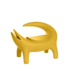 Fauteuil Lounge Kroko, jaune safran, Slide Design, L100 x P60 x H74 cm